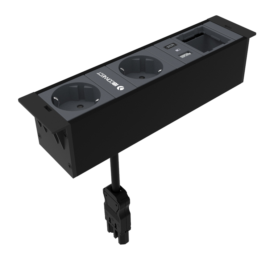 CUBOBOX3 - 2xT.ELÉCTRICA + 1xUSB TIPO A+C + 1xMÓDULO VACÍO